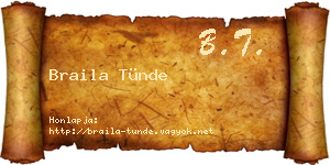 Braila Tünde névjegykártya